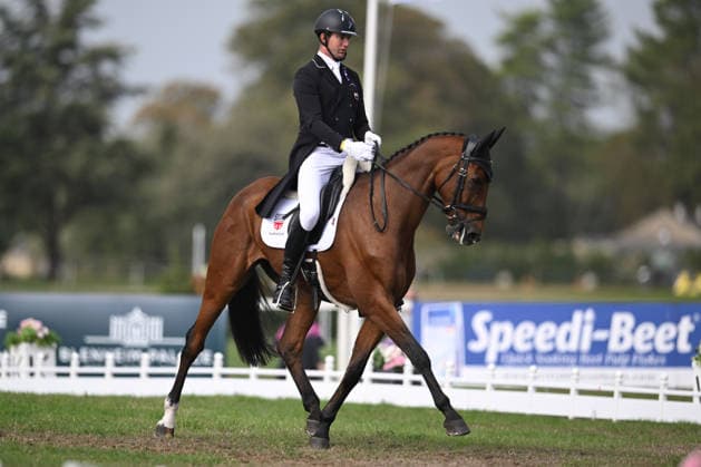 RECORD DATE NOT STATED 18th September 2026; Blenheim Palace, Woodstock, Oxfordshire, England; Blenheim Palace International Horse Trials, Day 2; Speedwell ridden by Jesse Campbell of New Zealand during the dressage SimonxWest