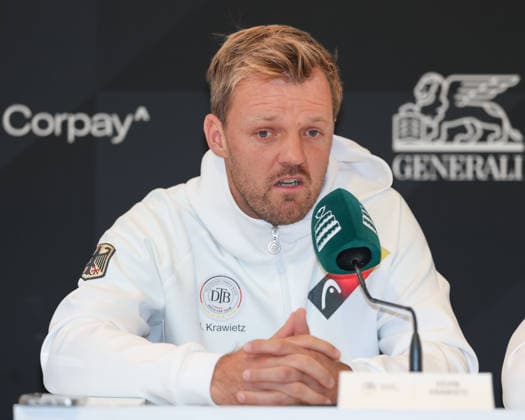 Davis Cup Draw Ceremony: Germany vs. Croatia, Team Germany (Kevin Krawietz), Heristo Arena, Halle, Westphalia, Germany; Tennis, Davis Cup 20026; Davis Cup, Heristo Arena, Halle, North Rhine-Westphalia, Germany; September 18, 2026 Copyright: xJuergenxHasenkopfx