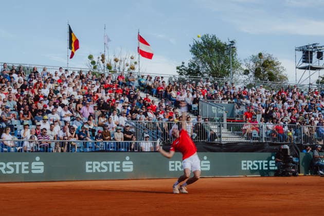 TENNIS - Davis Cup, AUT vs BEL VIENNA,AUSTRIA,18.SEP.26 - TENNIS - ITF Davis Cup, qualification round 2, Austria vs Belgium. Image shows a feature of Lukas Neumayer (AUT).  GEPAxpictures xAlexanderxSolc