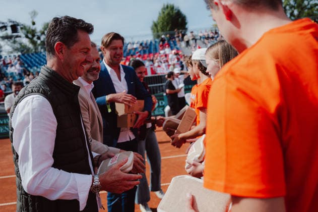 TENNIS - Davis Cup, AUT vs BEL VIENNA,AUSTRIA,18.SEP.26 - TENNIS - ITF Davis Cup, qualification round 2, Austria vs Belgium. Image shows participants.  GEPAxpictures xAlexanderxSolc