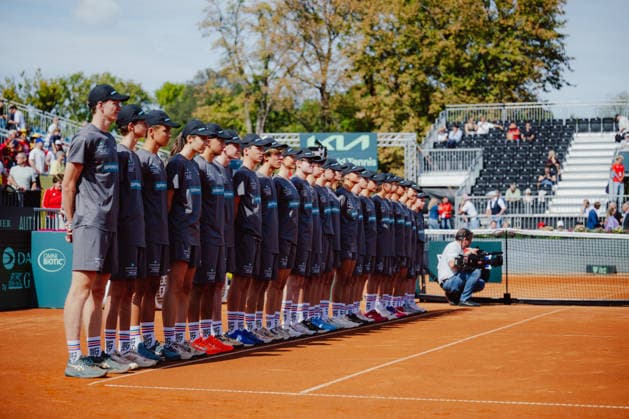 TENNIS - Davis Cup, AUT vs BEL VIENNA,AUSTRIA,18.SEP.26 - TENNIS - ITF Davis Cup, qualification round 2, Austria vs Belgium. Image shows participants.  GEPAxpictures xAlexanderxSolc