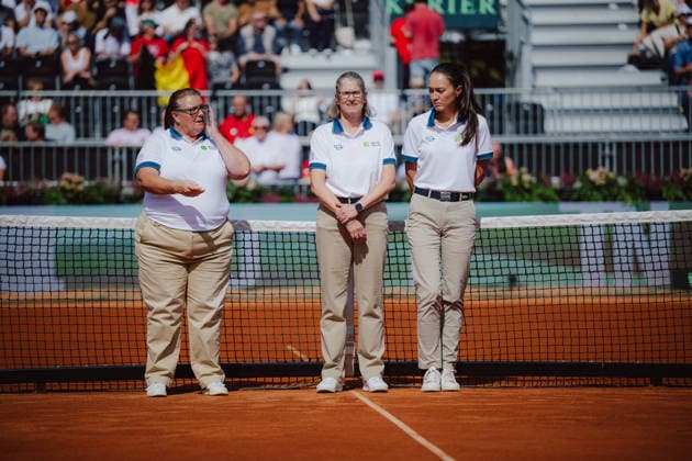 TENNIS - Davis Cup, AUT vs BEL VIENNA,AUSTRIA,18.SEP.26 - TENNIS - ITF Davis Cup, qualification round 2, Austria vs Belgium. Image shows participants.  GEPAxpictures xAlexanderxSolc