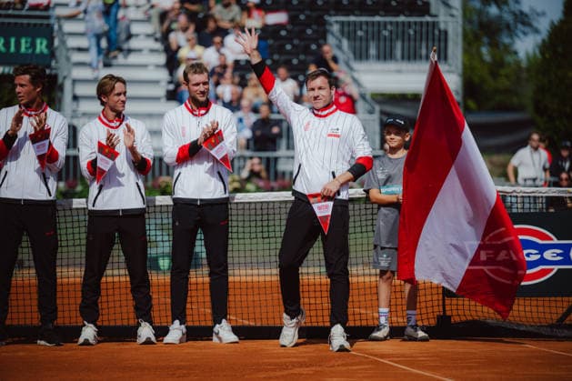 TENNIS - Davis Cup, AUT vs BEL VIENNA,AUSTRIA,18.SEP.26 - TENNIS - ITF Davis Cup, qualification round 2, Austria vs Belgium. Image shows Lukas Miedler (AUT).  GEPAxpictures xAlexanderxSolc