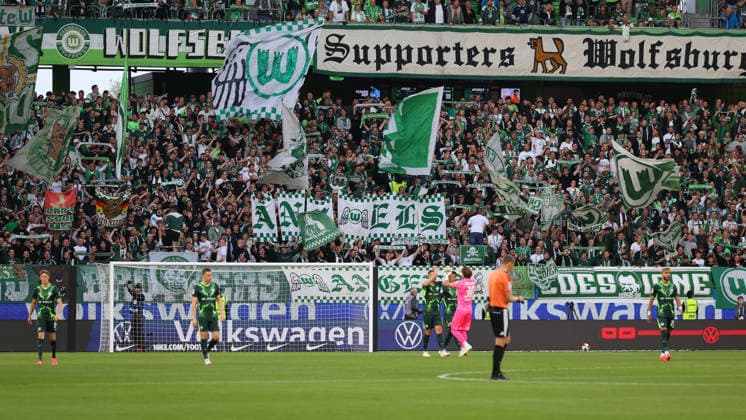 VfL vs. Darmstadt, 2. Bundesliga Wolfsburg, September 18, 2026, Soccer, Men s, 2. Bundesliga, 2026–2027 Season, VfL Wolfsburg vs. SV Darmstadt 98, VfL Fan Section. DFL and DFB regulations prohibit any use of photographs as image sequences and or quasi-video. Volkswagen Arena, Lower Saxony, Germany