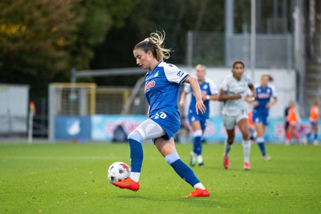 September 18, 2026, GER, Soccer, Women s, Google Pixel 1 Bundesliga, 2026–2027 Season, Matchday 4, TSG 1899 Hoffenheim vs. VfL Wolfsburg, Janna Grimm, Hoffenheim, 26 on the ball. DFB and DFL regulations prohibit any use of photographs as image sequences and or quasi-video. Hoffenheim, Dietmar Hopp Stadium, Baden-Württemberg, Germany Copyright: xNordphoto Memmlerx