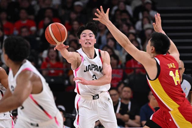 Japan v China - 20th Asian Games Aichi-Nagoya NAGOYA, JAPAN - SEPTEMBER 18: Kotetsu Kurokawa (3) of Japan is in action during the men s semifinal between Japan and China on the eve of the 20th Asian Games Aichi-Nagoya at Aichi International Arena in Nagoya, Aichi, Japan, on September 18, 202 Stringer Anadolu Nagoya Japan. Editorial use only. Please get in touch for any other usage.  Copyright: x2026xAnadoluxStringerx