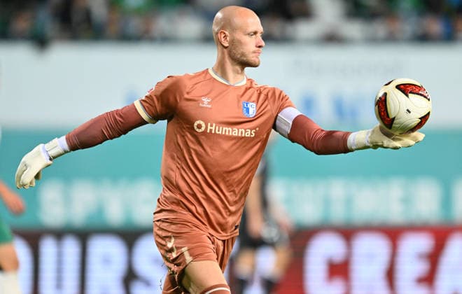 September 18, 2026 Soccer Season 2026–2027, Bundesliga 2, Matchday 6: SpVgg Greuther Fürth vs. Kleeblatt FC Magdeburg, FCM Sports Photo by Zink xwoxzix. DFL regulations prohibit any use of photographs as image sequences and or quasi-video For editorial use only. Dominik Reimann 1, FC Magdeburg