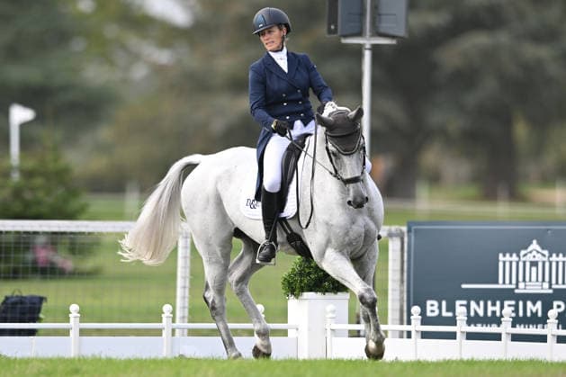 RECORD DATE NOT STATED 18th September 2026; Blenheim Palace, Woodstock, Oxfordshire, England; Blenheim Palace International Horse Trials, Day 2; Classicals Euro Star ridden by Zara Tindall of Great Britain during the dressage SimonxWest
