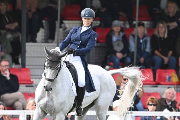 RECORD DATE NOT STATED 18th September 2026; Blenheim Palace, Woodstock, Oxfordshire, England; Blenheim Palace International Horse Trials, Day 2; Classicals Euro Star ridden by Zara Tindall of Great Britain during the dressage SimonxWest
