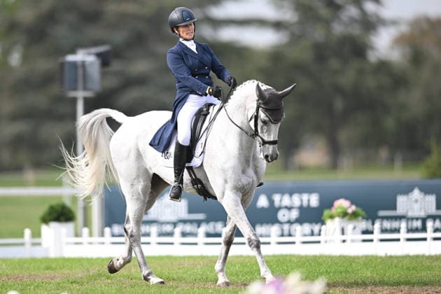 RECORD DATE NOT STATED 18th September 2026; Blenheim Palace, Woodstock, Oxfordshire, England; Blenheim Palace International Horse Trials, Day 2; Classicals Euro Star ridden by Zara Tindall of Great Britain during the dressage SimonxWest