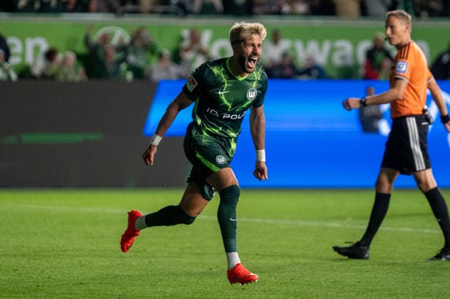 German Soccer 2. Bundesliga, Matchday 6, 2026–2027, VfL Wolfsburg vs. SV Darmstadt 98 on September 18, 2026, at the Volkswagen Arena in Wolfsburg; goal to make it 4–1 by Muhammed Damar of VfL Wolfsburg, age 20; celebration, joy, goal celebration, emotions Copyright: xSvenxHeidmannx