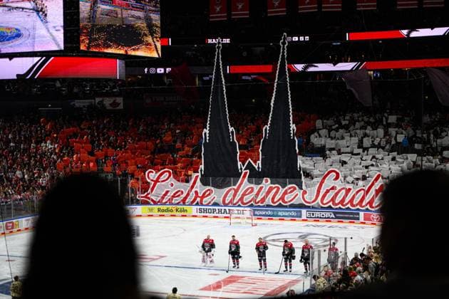 COLOGNE, GERMANY - 18 SEPTEMBER, 2026: - The PENNY DEL Ice hockey, Eishockey match Koelner Haie vs. Grizzlys Wolfsburg at LANXESS arena.  Copyright: xVitaliixKliuievx