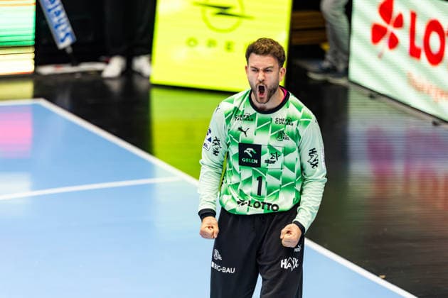 18.09.2026, GER, Handball, Maenner, Saison 26 27, Opel 1.Bl, 5.Spieltag, ThSV Eisenach - THW Kiel Gonzalo Perez de Vargas (THW Kiel) 99817 Eisenach Werner-Assmann-Halle Am Sportp Thueringen Deutschland