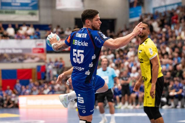 Csaba Leimeter of HBW Balingen Weilstetten, 55, taking another shot, HBW Balingen Weilstetten vs. TVB Stuttgart, GER, Opel 1 Handball Bundesliga, Championship, Matchday 5, 2026–2027 Season, September 18, 2026, Eibner Press Photo: Andreas Ulmer, HBW Balingen Weilstetten vs. TVB Stuttgart, GER, Opel 1 Handball Bundesliga, Championship, Matchday 5, 2026–2027 Season, September 18, 2026, Balingen Copyright: xEibner-Pressefoto AndreasxUlmerx EP_AUR