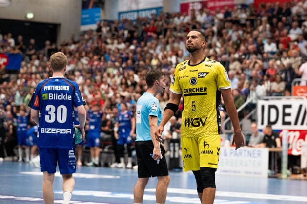 Philipp Ahouansou, TVB Stuttgart, HBW Balingen Weilstetten 05 vs. TVB Stuttgart, GER, Opel 1 Handball Bundesliga, Championship, Matchday 5, 2026–2027 Season, September 18, 2026, Eibner Press Photo Andreas Ulmer HBW Balingen Weilstetten vs. TVB Stuttgart, GER, Opel 1 Handball Bundesliga, Championship, Matchday 5, 2026–2027 Season, September 18, 2026, Balingen Copyright: xEibner-Pressefoto AndreasxUlmerx EP_AUR