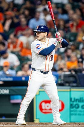 September 17, 2026, Houston, Texas, USA: Houston Astros center fielder DAULTON VARSHO (18) bats during a game against the Kansas City Royals at Daikin Park. Houston USA - ZUMAh306 20260917_zsp_h306_009 Copyright: xOscarxHerrerax