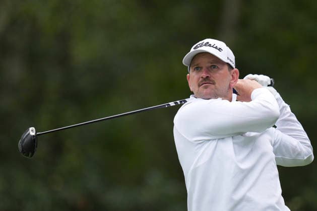 VIRGINIA WATER, ENGLAND - SEPTEMBER 18: Bernd Wiesberger (AUT) plays from the thirteenth tee during Round 2 at the BMW PGA, Golf Herren Championship at Wentworth Golf Club, Virginia Water on September 18, 2026 in Surrey, England The BMW PGA Championship