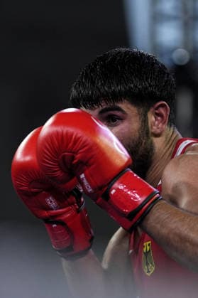 2026 European Boxing Championships in Sofia SOFIA, BULGARIA - SEPTEMBER 18: Dena Clancy (not seen) competes against Mohamed Siala in the men s 65kg category at the 2026 European Boxing Championships held at Asics Arena in Sofia, Bulgaria, on September 18, 2026. Osmancan Gurdogan Anadolu Sofia Bulgaria. Editorial use only. Please get in touch for any other usage.  Copyright: x2026xAnadoluxOsmancanxGurdoganx