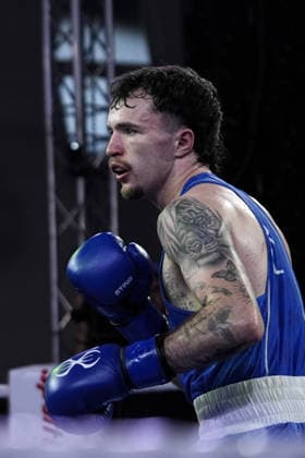 2026 European Boxing Championships in Sofia SOFIA, BULGARIA - SEPTEMBER 18: Dena Clancy competes against Mohamed Siala (not seen) in the men s 65kg category at the 2026 European Boxing Championships held at Asics Arena in Sofia, Bulgaria, on September 18, 2026. Osmancan Gurdogan Anadolu Sofia Bulgaria. Editorial use only. Please get in touch for any other usage.  Copyright: x2026xAnadoluxOsmancanxGurdoganx