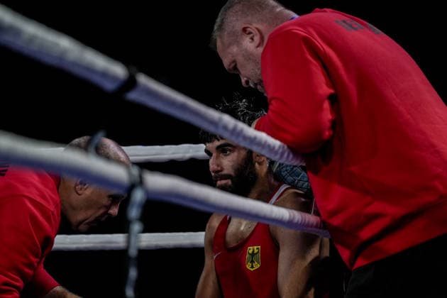 2026 European Boxing Championships in Sofia SOFIA, BULGARIA - SEPTEMBER 18: Dena Clancy (not seen) competes against Mohamed Siala in the men s 65kg category at the 2026 European Boxing Championships held at Asics Arena in Sofia, Bulgaria, on September 18, 2026. Osmancan Gurdogan Anadolu Sofia Bulgaria. Editorial use only. Please get in touch for any other usage.  Copyright: x2026xAnadoluxOsmancanxGurdoganx