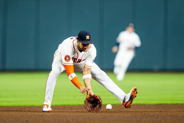 September 17, 2026, Houston, Texas, USA: Houston Astros shortstop JEREMY PENA (3) fields the ball during a game against the Kansas City Royals at Daikin Park. Houston USA - ZUMAh306 20260917_zsp_h306_020 Copyright: xOscarxHerrerax