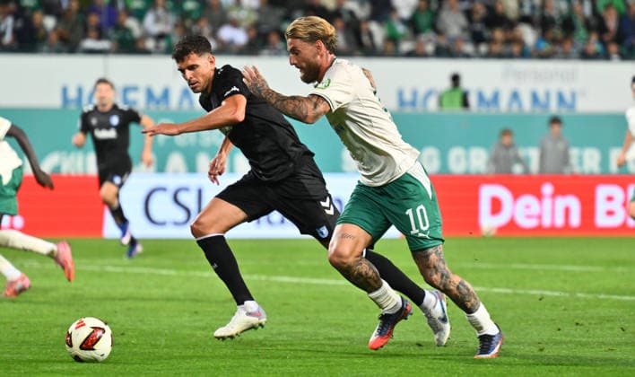 September 18, 2026 Soccer Season 2026–2027, Bundesliga 2, Matchday 6: SpVgg Greuther Fürth vs. Kleeblatt FC Magdeburg, FCM Sports Photo by Zink xwoxzix. DFL regulations prohibit any use of photographs as image sequences and or quasi-video For editorial use only. Tobias Müller 5, FC Magdeburg; Ole Pohlmann 10, SpVgg Greuther Fürth