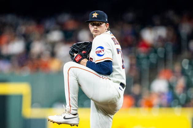 September 17, 2026, Houston, Texas, USA: Houston Astros pitcher ETHAN PECKO (70) pitches during a game against the Kansas City Royals at Daikin Park. Houston USA - ZUMAh306 20260917_zsp_h306_026 Copyright: xOscarxHerrerax