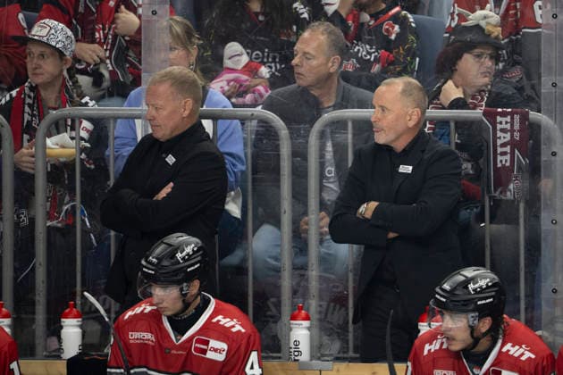 PENNY DEL 1 Cologne Sharks vs. Grizzly Wolfsburg, Cologne, September 18, 2026 Henrik Stridh, Cologne Sharks; Thomas Berglund, Cologne Sharks, Assistant Coach; PENNY DEL 1: Cologne Sharks vs. Grizzly Wolfsburg on September 18, 2026, at KA2 in Cologne, Germany Copyright: xBEAUTIFULxSPORTS AndreasxDickx