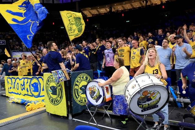 September 18, 2026, Germany, GER, DEU, Basketball, 1st Bundesliga, Day 1, 2026–2027 Season, Berlin, ALBA Berlin vs. Niners Chemnitz, ALBA Fans, Fan Section, nordphoto GmbH Engler Berlin Uber Arena, State of Germany Copyright: xNordphotox xEnglerx