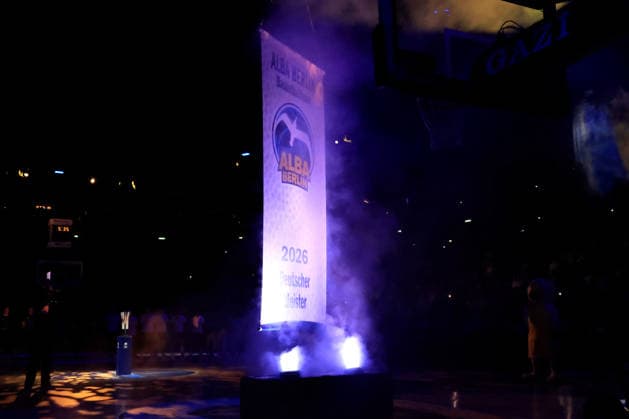 September 18, 2026, Germany, GER, DEU, Basketball, 1st Bundesliga, Day 1, 2026–2027 Season, Berlin, ALBA Berlin vs. Niners Chemnitz, ALBA Banner nordphoto GmbH Engler Berlin Uber Arena, State: Germany Copyright: xNordphotox xEnglerx