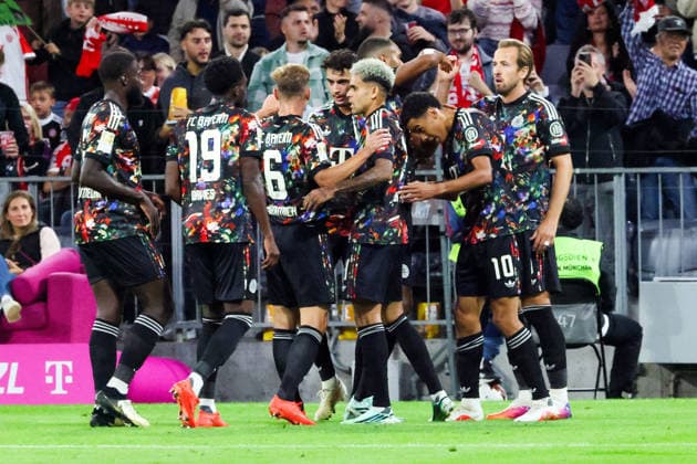 September 18, 2026, GER, Soccer, Men s, 1st Bundesliga, 2026–2027 season, Matchday 4, FC Bayern Munich vs. 1. FC Union Berlin Goal celebration: Cheers for Jamal Musiala’s 1–0 goal FC Bayern Munich 10 DFB DFL regulations prohibit any use of photographs as image sequences and or quasi-video Munich Allianz Arena Bayern Germany Copyright: xNordphoto Schneiderx