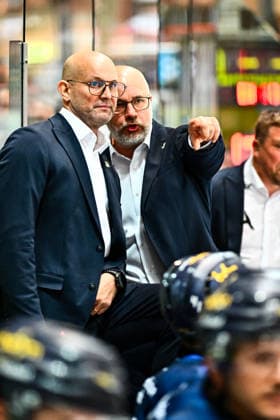 Stefan Nyman, Head Coach, Iserlohn Roosters; Tony Zabel, Assistant Coach, Development Coach, Iserlohn Roosters, GER; Iserlohn Roosters vs. ERC Ingolstadt, Ice Hockey, Penny DEL, Matchday 1, 2026–2027 Season, September 19, 2026, GER, Iserlohn Roosters vs. ERC Ingolstadt, Ice Hockey, Penny DEL, Matchday 1, 2026–2027 Season, September 19, 2026, Iserlohn Copyright: xJonasxBrockmann Eibner-Pressefotx EP_JBN