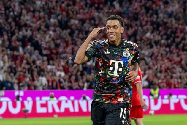 Soccer, Men s, 2026–2027 Season, Bundesliga 1, Matchday 4, FC Bayern Munich vs. FC Union Berlin, Jamal Musiala (Bayern Munich), Celebrating the 1–0 goal, September 18, 2026, Copyright: xMatthiasxKochx