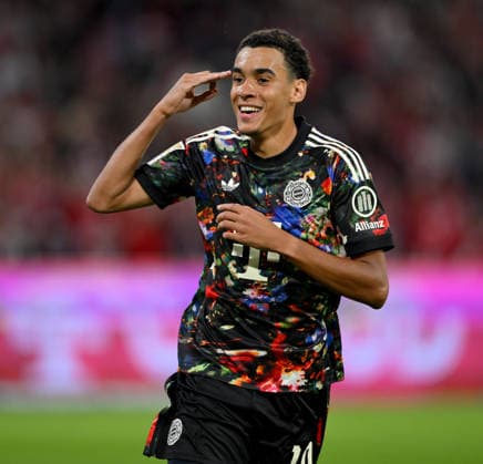 Soccer: Bundesliga Season 2026–2027, Matchday 4, September 18, 2026: FC Bayern Munich 1, FC Union Berlin. Jamal Musiala of FC Bayern Munich celebrates after scoring the goal that made it 2–0.