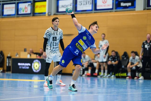 Felix Aellen, ThSV Eisenach, 22 in the 7-meter throw (GER), ThSV Eisenach vs. THW Kiel, 1st Opel Handball Bundesliga, Handball, Matchday 5, 2026–2027 Season, 8:00 p.m., September 18, 2026 GER, ThSV Eisenach vs. THW Kiel, 1st Opel Handball Bundesliga, Handball, Matchday 5, 2026–2027 season, 8:00 p.m., September 18, 2026, Eisenach Copyright: xMartinxHerbstx