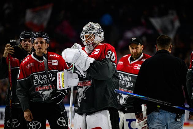 COLOGNE, GERMANY - 18 SEPTEMBER, 2026: Janne Juvonen - The PENNY DEL Ice hockey, Eishockey match Koelner Haie vs. Grizzlys Wolfsburg at LANXESS arena.  Copyright: xVitaliixKliuievx