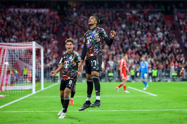 September 18, 2026, GER, Soccer, Men s, 1st Bundesliga, 2026–2027 Season, Matchday 4, FC Bayern Munich vs. 1. FC Union Berlin Goal Celebration: Cheers for the 7–0 goal by Michael Olise, FC Bayern Munich 17. DFB and DFL regulations prohibit any use of photographs as image sequences and or quasi-video. Munich, Allianz Arena, Bayern, Germany Copyright: xNordphoto Schneiderx