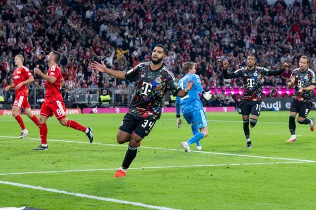 Soccer, Men s, 2026–2027 Season, Bundesliga 1, Matchday 4, FC Bayern Munich vs. FC Union Berlin, Ismael Saibari (Bayern Munich), Celebrating the 5–0 goal, September 18, 2026, Copyright: xMatthiasxKochx