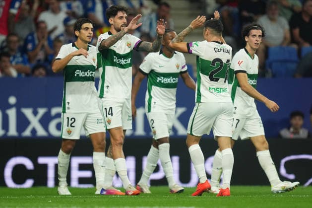 ESP: RCD Espanyol - Elche CF. La Liga EA Sports. Macthday 7 Fer Nino of Elche CF celebrates the 0-1 during the La Liga EA Sports match between RCD Espanyol and Elche CF played at RCDE Stadium on September 18, 2026 in Barcelona, Spain. kpng Copyright: xBaguxBlancox xPRESSINPHOTOx PS_2627_ESP_ELC_RAC_004