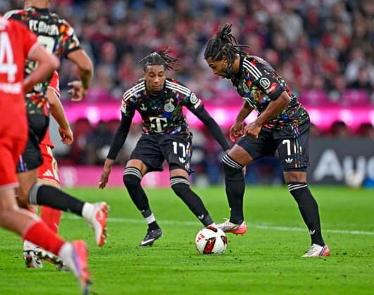 September 18, 2026, 2026–2027 Bundesliga Season, Matchday 4, FC Bayern Munich vs. 1. FC Union Berlin, at the Allianz Arena in Munich, Serge Gnabry of FC Bayern Munich in possession of the ball