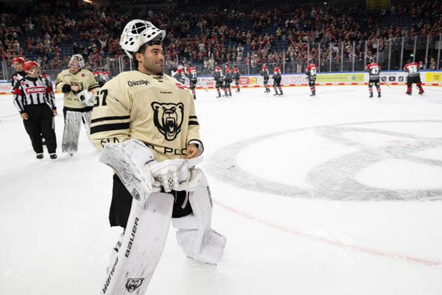 PENNY DEL 1 Cologne Sharks vs. Grizzly Wolfsburg, Cologne, September 18, 2026 Hannibal Weitzmann, Grizzly Wolfsburg, goaltender, 67 PENNY DEL 1 Cologne Sharks vs. Grizzly Wolfsburg on September 18, 2026, at KA2 in Cologne, Germany Copyright: xBEAUTIFULxSPORTS AndreasxDickx