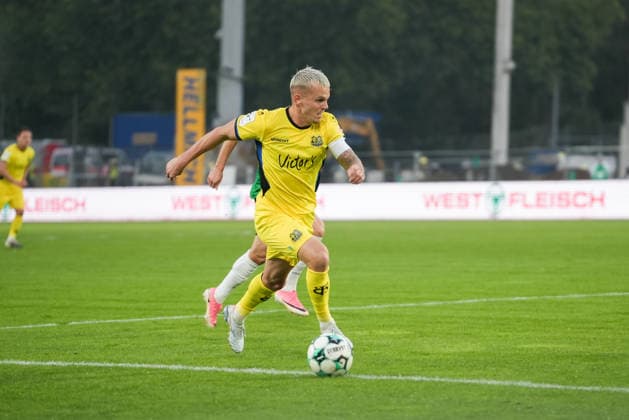 Germany 3rd Division 2026–2027, Matchday 6: SC Preußen Münster vs. 1 FC Saarbrücken, Wednesday, September 16, 2026, LVM Preußenstadion, Münster, North Rhine-Westphalia, Germany; Florian Pick, 1 FC Saarbrücken, 20 on the ball Copyright: xMerlexKölkingx