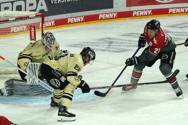 Cologne, DEL, 2026–2027 Season, Kölner Haie vs. Grizzlys Wolfsburg, September 18, 2026, Lanxessarena, Cologne; Juhani Tyrväinen (Kölner Haie), Finland, FIN, attempted goal