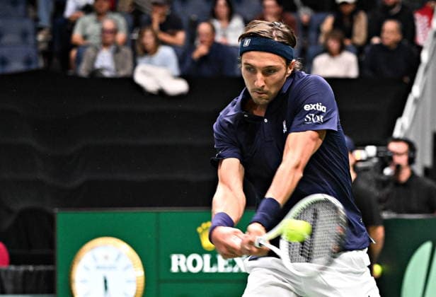 September 18, 2026, Quebec, Pq, Canada: Arthur Rinderknech of France plays against William Draxl of Canada during a Davis Cup qualifier second round match at the Videotron Centre in Quebec City, Friday, Sept. 18, 2026. Canada News - September 18, 2026  - ZUMAc35_ 20260918_zaf_c35_059 Copyright: xJacquesxBoissinotx