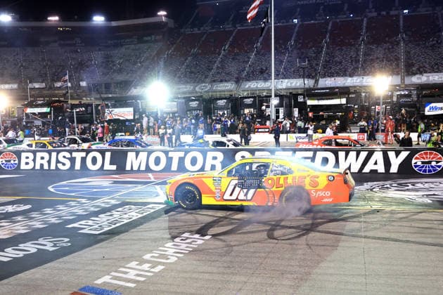BRISTOL, TN - SEPTEMBER 18: Sheldon Creed ( 00 Haas Factory Team Ollie s Chevrolet) celebrates after winning the NASCAR, Motorsport, USA O Reilly Auto Parts Series Food City 300 on September 18, 2026 at Bristol Motor Speedway in Bristol, TN. (Photo by Jeff Robinson Icon Sportswire) AUTO: SEP 18 NASCAR O™Reilly Auto Parts Series Food City 300 EDITORIAL USE ONLY Icon2609184971300