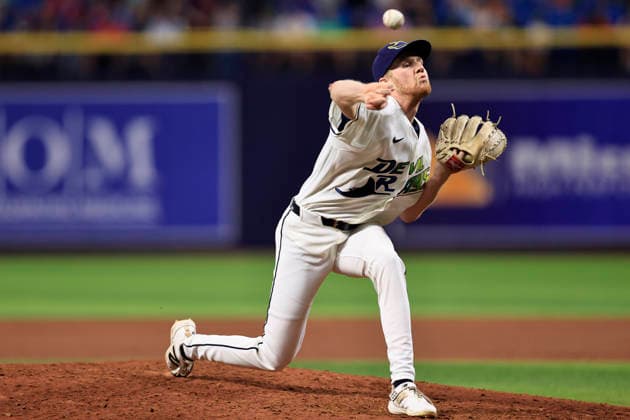 September 18, 2026, St. Petersburg, Florida, USA: Tampa Bay Rays pitcher Ty Johnson (55) delivers a pitch during an MLB, Baseball Herren, USA game against the Boston Red Sox on September 18, 2026 at Tropicana Field. The Red Sox beat the Rays 4-2. St. Petersburg USA - ZUMAh180 20260918_zsp_h180_031 Copyright: xKimxHukarix