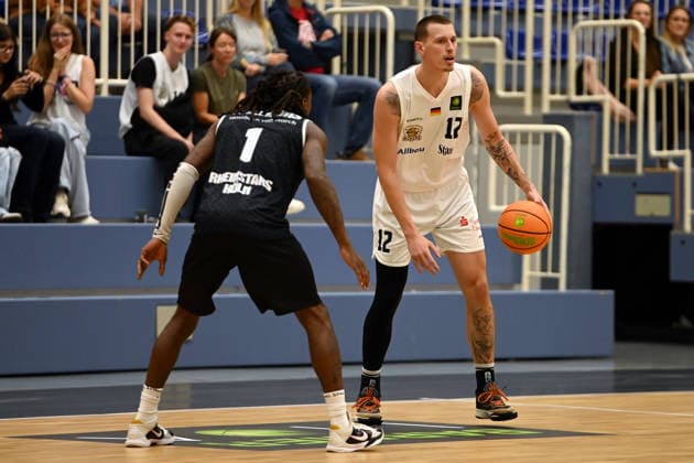 Nicolas Jonathan Sperber, ETB Miners vs. Rheinstars Cologne, September 18, 2026; Nicolas Jonathan Sperber, ETB Miners, Exhibition game: ETB Miners vs. Rheinstars Cologne; final score 86–78 at the Sporthalle am Hallo on September 18, 2026, in front of 250 spectators