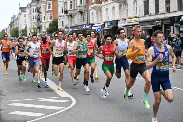Copenhagen, Denmark - September 19, 2026: Robert Farken (GER Germany) taking the gold medal in the men™s mile in 3:51:80 at the World Athletics Road Running Championships in Kopenhagen, Denmark. DEN Copyright: xBEAUTIFULxSPORTS DecaxText&Bildx