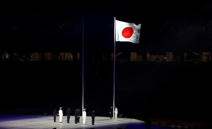 (260919) -- NAGOYA, Sept. 19, 2026 -- The Japanese national flag is raised during the opening ceremony of the 20th Asian Games Aichi-Nagoya 2026 in Nagoya, Japan, Sept. 19, 2026. ) (SP)JAPAN-NAGOYA-ASIAN GAMES-OPENING CEREMONY YaoxQilin 
