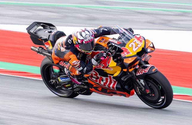 MOTORSPORTS - MotoGP, GP of Austria 2026 SPIELBERG,AUSTRIA,19.SEP.26 - MOTORSPORTS - MotoGP, Grand Prix of Austria, Red Bull Ring, practice and qualifying. Image shows Enea Bastianini (ITA Red Bull KTM Tech3).  GEPAxpictures xHaraldxSteiner